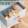 imageYITAHOME Dresser with 4 Drawers  Fabric Storage Tower Organizer Unit for Bedroom Living Room Hallway Closets  Sturdy Steel Frame Light Grey