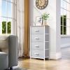 imageYITAHOME Dresser with 4 Drawers  Fabric Storage Tower Organizer Unit for Bedroom Living Room Hallway Closets  Sturdy Steel Frame Light Grey