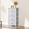 imageYITAHOME Dresser with 4 Drawers  Fabric Storage Tower Organizer Unit for Bedroom Living Room Hallway Closets  Sturdy Steel Frame Light Grey