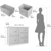 imageYITAHOME Dresser with 5 Drawers  Fabric Storage Tower Organizer Unit for Bedroom Living Room Hallway Closets ampamp Nursery  Sturdy Steel Frame Wooden Top ampamp Easy Pull Fabric Bins