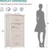 imageYITAHOME Dresser with 7 Drawers  Fabric Storage Tower Organizer Unit for Living Room Hallway  Sturdy Steel Frame Wooden Top ampamp Easy Pull Fabric BinsBcream White