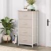 imageYITAHOME Dresser with 7 Drawers  Fabric Storage Tower Organizer Unit for Living Room Hallway  Sturdy Steel Frame Wooden Top ampamp Easy Pull Fabric BinsBcream White
