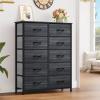 imageYITAHOME Dresser with 7 Drawers  Fabric Storage Tower Organizer Unit for Living Room Hallway  Sturdy Steel Frame Wooden Top ampamp Easy Pull Fabric BinsCharcoal Black Wood Grain