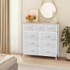 imageYITAHOME Dresser with 7 Drawers  Fabric Storage Tower Organizer Unit for Living Room Hallway  Sturdy Steel Frame Wooden Top ampamp Easy Pull Fabric BinsCool Gray