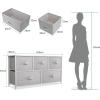 imageYITAHOME Dresser with 7 Drawers  Fabric Storage Tower Organizer Unit for Living Room Hallway  Sturdy Steel Frame Wooden Top ampamp Easy Pull Fabric BinsLight Grey