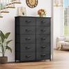imageYITAHOME Dresser with 7 Drawers  Fabric Storage Tower Organizer Unit for Living Room Hallway  Sturdy Steel Frame Wooden Top ampamp Easy Pull Fabric BinsBlacknew