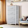 imageYITAHOME Dresser with 7 Drawers  Fabric Storage Tower Organizer Unit for Living Room Hallway  Sturdy Steel Frame Wooden Top ampamp Easy Pull Fabric BinsA  Ight Grey Fabric