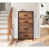 imageYITAHOME Dresser with 7 Drawers  Fabric Storage Tower Organizer Unit for Living Room Hallway  Sturdy Steel Frame Wooden Top ampamp Easy Pull Fabric BinsRustic Brown