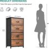 imageYITAHOME Dresser with 7 Drawers  Fabric Storage Tower Organizer Unit for Living Room Hallway  Sturdy Steel Frame Wooden Top ampamp Easy Pull Fabric BinsRustic Brown