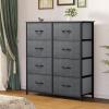 imageYITAHOME Dresser with 7 Drawers  Fabric Storage Tower Organizer Unit for Living Room Hallway  Sturdy Steel Frame Wooden Top ampamp Easy Pull Fabric BinsAcharcoal Black