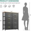 imageYITAHOME Dresser with 7 Drawers  Fabric Storage Tower Organizer Unit for Living Room Hallway  Sturdy Steel Frame Wooden Top ampamp Easy Pull Fabric BinsAdark Grey