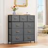 imageYITAHOME Dresser with 7 Drawers  Fabric Storage Tower Organizer Unit for Living Room Hallway  Sturdy Steel Frame Wooden Top ampamp Easy Pull Fabric BinsAcool Gray