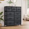 imageYITAHOME Dresser with 7 Drawers  Fabric Storage Tower Organizer Unit for Living Room Hallway  Sturdy Steel Frame Wooden Top ampamp Easy Pull Fabric BinsBlack Wood Grain
