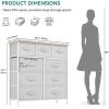 imageYITAHOME Dresser with 7 Drawers  Fabric Storage Tower Organizer Unit for Living Room Hallway  Sturdy Steel Frame Wooden Top ampamp Easy Pull Fabric BinsCool Gray
