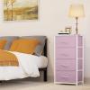 imageYITAHOME Dresser with 7 Drawers  Fabric Storage Tower Organizer Unit for Living Room Hallway  Sturdy Steel Frame Wooden Top ampamp Easy Pull Fabric BinsCool Pink