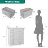 imageYITAHOME Dresser with 7 Drawers  Fabric Storage Tower Organizer Unit for Living Room Hallway  Sturdy Steel Frame Wooden Top ampamp Easy Pull Fabric BinsPale Gray