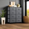 imageYITAHOME Dresser with 8 Drawers  Fabric Storage Tower Organizer Unit for Bedroom Living Room Hallway Closets  Sturdy Steel Frame Wooden Top ampamp Easy Pull Fabric Bins Charcoal