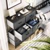 imageYITAHOME Dresser with 8 Drawers  Fabric Storage Tower Organizer Unit for Bedroom Living Room Hallway Closets  Sturdy Steel Frame Wooden Top ampamp Easy Pull Fabric Bins Charcoal
