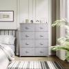 imageYITAHOME Dresser with 8 Drawers  Fabric Tower for Bedroom Dresser ampamp Chest of Drawers Fabric Storage Tower Organizer Unit for Bedroom Hallway ClosetsLight Grey Fabric