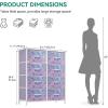 imageYITAHOME Dresser with 8 Drawers  Fabric Tower for Bedroom Dresser ampamp Chest of Drawers Fabric Storage Tower Organizer Unit for Bedroom Hallway ClosetsCool Purple Print