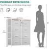 imageYITAHOME Dresser with 8 Drawers  Fabric Tower for Bedroom Dresser ampamp Chest of Drawers Fabric Storage Tower Organizer Unit for Bedroom Hallway ClosetsLight Greywhite Handlenew 2025