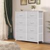 imageYITAHOME Dresser with 8 Drawers  Fabric Tower for Bedroom Dresser ampamp Chest of Drawers Fabric Storage Tower Organizer Unit for Bedroom Hallway ClosetsLight Greywhite Handlenew 2025
