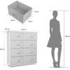imageYITAHOME Dresser with 8 Drawers  Fabric Tower for Bedroom Dresser ampamp Chest of Drawers Fabric Storage Tower Organizer Unit for Bedroom Hallway ClosetsAlight Grey