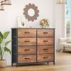 imageYITAHOME Dresser with 8 Drawers  Fabric Tower for Bedroom Dresser ampamp Chest of Drawers Fabric Storage Tower Organizer Unit for Bedroom Hallway ClosetsA  Earthy Brown