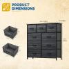 imageYITAHOME Dresser with 9 Drawers  Fabric Storage Tower Organizer Unit for Living Room Hallway Closets  Sturdy Steel Frame Wooden Top ampamp Easy Pull Fabric Bins Charcoal Black Wood Grain
