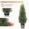 imageYITAHOME Potted Cedar Topiary Trees 4FT UV Resistant Fake Artificial Cypress Trees Faux Cedar Topiary Evergreen Potted Plants for Outdoor Home Porch Office Indoor Outdoor Decoration 2 Pack4 ft 2 Pack