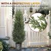 imageYITAHOME Potted Cedar Topiary Trees 4FT UV Resistant Fake Artificial Cypress Trees Faux Cedar Topiary Evergreen Potted Plants for Outdoor Home Porch Office Indoor Outdoor Decoration 2 Pack4 ft 2 Pack