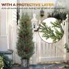 imageYITAHOME Potted Cedar Topiary Trees 4FT UV Resistant Fake Artificial Cypress Trees Faux Cedar Topiary Evergreen Potted Plants for Outdoor Home Porch Office Indoor Outdoor Decoration 2 Pack4 ft 2 Pack