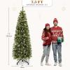 imageYITAHOME PreLit Black Pencil Halloween Christmas Tree 6ft wRemote Black Slim Artificial Christmas Tree Prelit Pencil Christmas Tree w 200 LED Lights ampamp 700 Branch Tips  Holiday DecorGreen