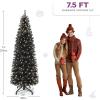 imageYITAHOME PreLit Black Pencil Halloween Christmas Tree 6ft wRemote Black Slim Artificial Christmas Tree Prelit Pencil Christmas Tree w 200 LED Lights ampamp 700 Branch Tips  Holiday DecorBlack