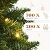 imageYITAHOME PreLit Black Pencil Halloween Christmas Tree 6ft wRemote Black Slim Artificial Christmas Tree Prelit Pencil Christmas Tree w 200 LED Lights ampamp 700 Branch Tips  Holiday DecorGreen
