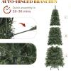 imageYITAHOME PreLit Black Pencil Halloween Christmas Tree 6ft wRemote Black Slim Artificial Christmas Tree Prelit Pencil Christmas Tree w 200 LED Lights ampamp 700 Branch Tips  Holiday DecorGreen
