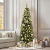 imageYITAHOME PreLit Black Pencil Halloween Christmas Tree 6ft wRemote Black Slim Artificial Christmas Tree Prelit Pencil Christmas Tree w 200 LED Lights ampamp 700 Branch Tips  Holiday DecorGreen