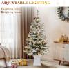 imageYITAHOME PreLit Green Artificial Hinged Christmas Tree with Remote Control 6ft Prelighted Spruce Xmas Tree for Home Office Party Decoration with 1000 Branch Tips and 250 Lights GreenWhite With Red Berries