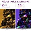 imageYITAHOME PreLit Green Artificial Hinged Christmas Tree with Remote Control 6ft Prelighted Spruce Xmas Tree for Home Office Party Decoration with 1000 Branch Tips and 250 Lights GreenBlack