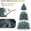imageYITAHOME PreLit Green Artificial Hinged Christmas Tree with Remote Control 6ft Prelighted Spruce Xmas Tree for Home Office Party Decoration with 1000 Branch Tips and 250 Lights GreenBlue