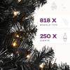 imageYITAHOME PreLit Green Artificial Hinged Christmas Tree with Remote Control 6ft Prelighted Spruce Xmas Tree for Home Office Party Decoration with 1000 Branch Tips and 250 Lights GreenBlack