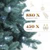 imageYITAHOME PreLit Green Artificial Hinged Christmas Tree with Remote Control 6ft Prelighted Spruce Xmas Tree for Home Office Party Decoration with 1000 Branch Tips and 250 Lights GreenBlue