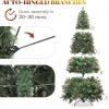 imageYITAHOME PreLit Mountain Pine Flocked Christmas Tree with Remote 75FT PreDecorated Hierarchical Tower Flocked Christmas Tree 1278 Branch Tips 550 Lights 55 Pine Cones for Party Home DecoGreen With Red Berries