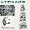 imageYITAHOME PreLit Mountain Pine Flocked Christmas Tree with Remote 75FT PreDecorated Hierarchical Tower Flocked Christmas Tree 1278 Branch Tips 550 Lights 55 Pine Cones for Party Home DecoWhite