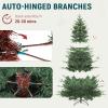imageYITAHOME PreLit Mountain Pine Flocked Christmas Tree with Remote 75FT PreDecorated Hierarchical Tower Flocked Christmas Tree 1278 Branch Tips 550 Lights 55 Pine Cones for Party Home DecoGreen With Crystal Decor