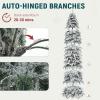 imageYITAHOME PreLit Mountain Pine Flocked Christmas Tree with Remote 75FT PreDecorated Hierarchical Tower Flocked Christmas Tree 1278 Branch Tips 550 Lights 55 Pine Cones for Party Home DecoWhite
