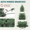 imageYITAHOME PreLit Mountain Pine Flocked Christmas Tree with Remote 75FT PreDecorated Hierarchical Tower Flocked Christmas Tree 1278 Branch Tips 550 Lights 55 Pine Cones for Party Home DecoGreen With Crystal Decor
