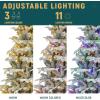 imageYITAHOME PreLit Mountain Pine Flocked Christmas Tree with Remote 75FT PreDecorated Hierarchical Tower Flocked Christmas Tree 1278 Branch Tips 550 Lights 55 Pine Cones for Party Home DecoWhite Flocked Natural Layered