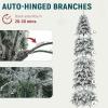 imageYITAHOME PreLit Mountain Pine Flocked Christmas Tree with Remote 75FT PreDecorated Hierarchical Tower Flocked Christmas Tree 1278 Branch Tips 550 Lights 55 Pine Cones for Party Home DecoWhite