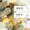 imageYITAHOME PreLit Mountain Pine Flocked Christmas Tree with Remote 75FT PreDecorated Hierarchical Tower Flocked Christmas Tree 1278 Branch Tips 550 Lights 55 Pine Cones for Party Home DecoWhite Flocked Natural Layered